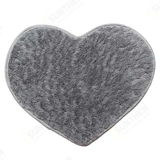 50x60cm Heart Shape Doormat Bathroom Bedroom Carpet