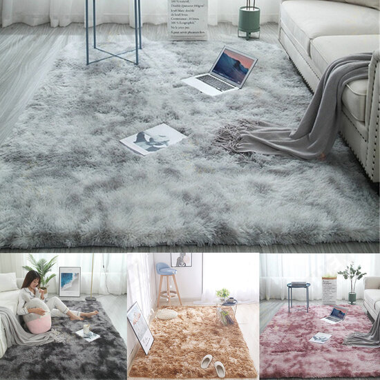 80*160CM Tie-dye Carpet Rectangular Carpet Faux Fur Carpet For Bedroom Living Room Balcony