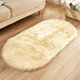 80x180CM Fluffy Oval Carpet Living Room Sofa Cold-proof Foot Mat Bedroom Non-slip Mat