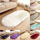 80x180CM Fluffy Oval Carpet Living Room Sofa Cold-proof Foot Mat Bedroom Non-slip Mat