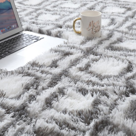 80x200CM/160x230CM Skin-friendly Plush Carpet Non-slip Rectangle Sofa Carpet Long Doormat