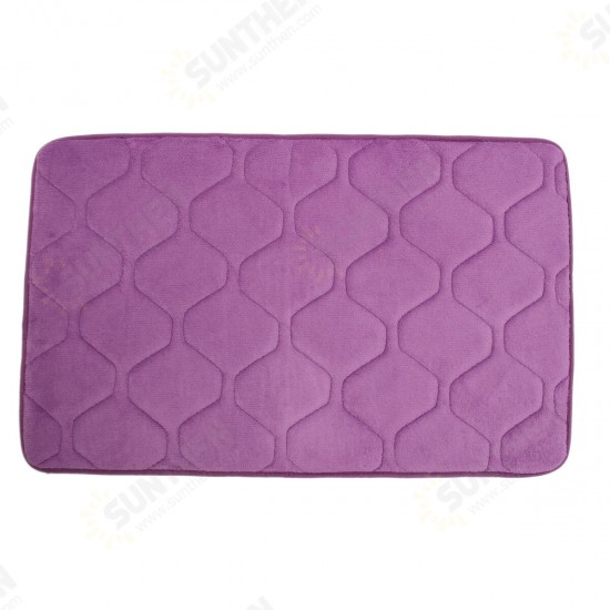 80x50cm Absorbent Anti Slip Memory Foam Carpet Bath Rug Coral Velvet Chronic Rebound Floor Mat