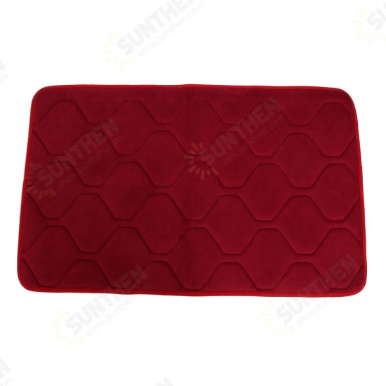 80x50cm Absorbent Anti Slip Memory Foam Carpet Bath Rug Coral Velvet Chronic Rebound Floor Mat