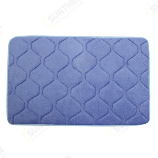 80x50cm Absorbent Anti Slip Memory Foam Carpet Bath Rug Coral Velvet Chronic Rebound Floor Mat