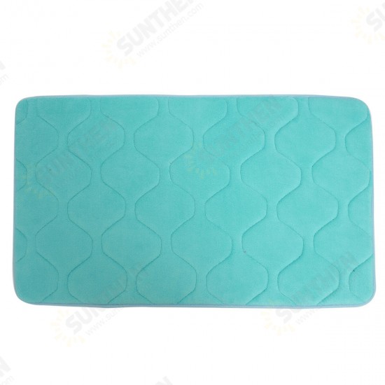 80x50cm Absorbent Anti Slip Memory Foam Carpet Bath Rug Coral Velvet Chronic Rebound Floor Mat