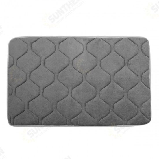 80x50cm Absorbent Anti Slip Memory Foam Carpet Bath Rug Coral Velvet Chronic Rebound Floor Mat