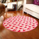 80x80cm Coral Velvet Bathroom Absorbent Carpet Anti Slip Door Sill Round Mat Rug