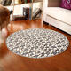 80x80cm Coral Velvet Bathroom Absorbent Carpet Anti Slip Door Sill Round Mat Rug