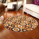 80x80cm Coral Velvet Bathroom Absorbent Carpet Anti Slip Door Sill Round Mat Rug