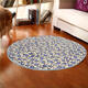 80x80cm Coral Velvet Bathroom Absorbent Carpet Anti Slip Door Sill Round Mat Rug