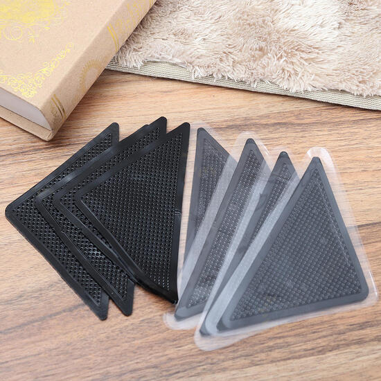 8pcs Triangular Anti-skid PU Carpet Gripper Washable Reuseable Non Slip Kitchen Bathroom Rug Pad Mat