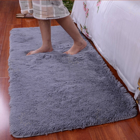 90x160cm Bedroom Short Floss Floor Carpet Mat Soft Shaggy Blanket Non Slip Living Room Rug