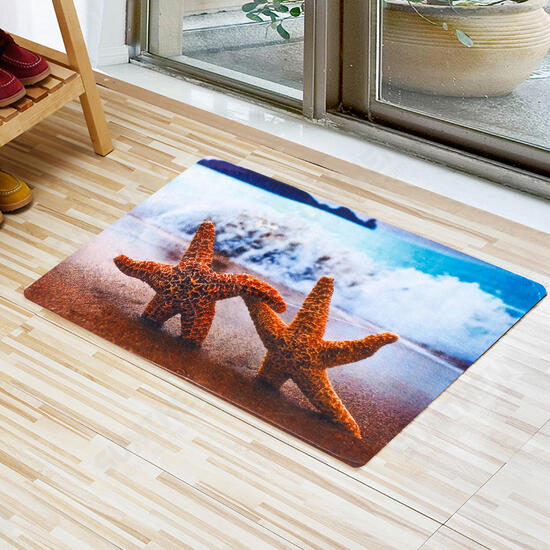 Anti-slip Carpets Starfish SeaShell Rugs Kitchen Floor Home Mats Carpet Decor