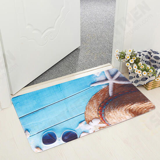 Anti-slip Carpets Starfish SeaShell Rugs Kitchen Floor Home Mats Carpet Decor