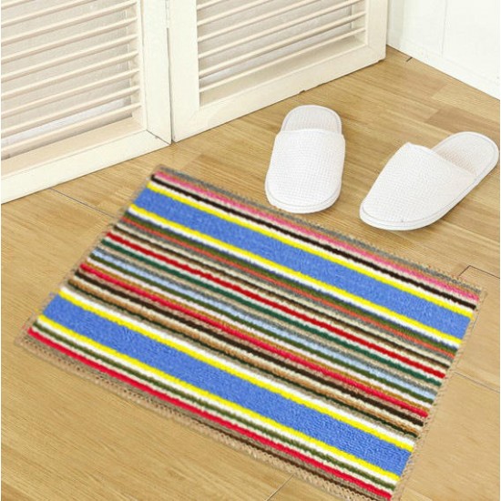 Bright Colored Stripe Carpet Door Mats Anti-slip High Water Absorbing Carpets Rugs Door Floor Mat
