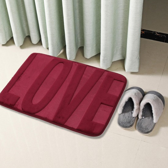 Coral Fleece Memory Foam Mats Bathroom Absorbent Non-slip Shower Rugs Carpet