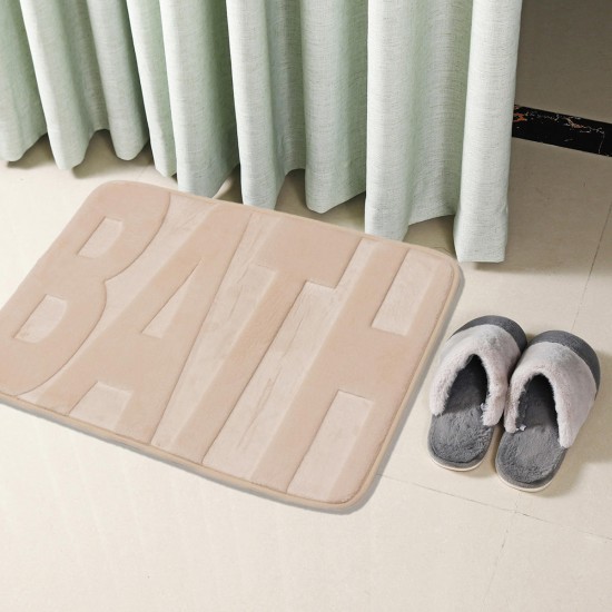 Coral Fleece Memory Foam Mats Bathroom Absorbent Non-slip Shower Rugs Carpet