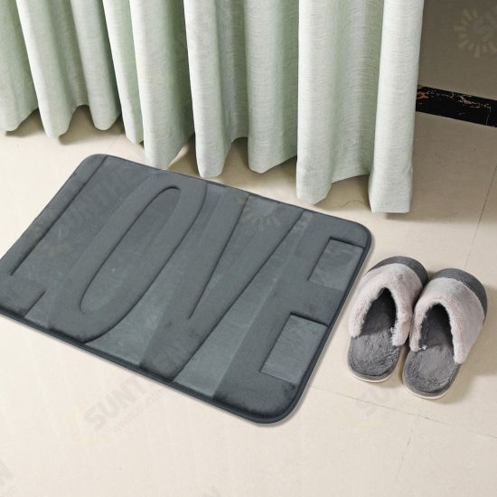 Coral Fleece Memory Foam Mats Bathroom Absorbent Non-slip Shower Rugs Carpet