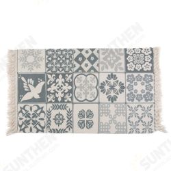 Cotton Fiber Hand-woven Carpet Bedroom Carpet Floor Mat Japanese-style Fabric Machine Washable Cotton Fiber Hand-woven Carpet Bedroom Carpet Floor Mat Japanese-style Fabric Machine Washable