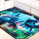 Dolphin Sea World Area Floor Rug Carpet for Bedroom Living Room Home Decoration