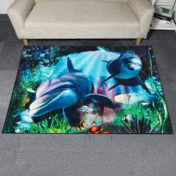 Dolphin Sea World Area Floor Rug Carpet for Bedroom Living Room Home Decoration Dolphin Sea World Area Floor Rug Carpet for Bedroom Living Room Home Decoration