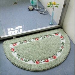 European-style Flower Rugs Garden And Rustic Semicircle Non-slip Absorbent Pad Doormat European-style Flower Rugs Garden And Rustic Semicircle Non-slip Absorbent Pad Doormat