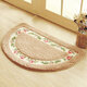 European-style Flower Rugs Garden And Rustic Semicircle Non-slip Absorbent Pad Doormat