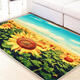 Gold Sunflower Area Floor Rug Carpet For Bedroom Living Room Home Decoration