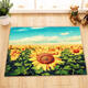 Gold Sunflower Area Floor Rug Carpet For Bedroom Living Room Home Decoration