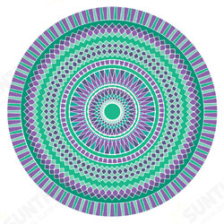 Green Blue Bohemia Mandala Pattern Carpet Soft Round Floor Mat Carpet Kids Play Mat Green Blue Bohemia Mandala Pattern Carpet Soft Round Floor Mat Carpet Kids Play Mat