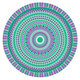 Green Blue Bohemia Mandala Pattern Carpet Soft Round Floor Mat Carpet Kids Play Mat