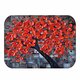 BX-28 40x60cm 3D Painting Tree Pattern Coral Fleece Mat Absorbent Bathroom Anti Slip Carpet