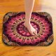 BX-29 40x60cm 3D Painting Spiral Pattern Coral Fleece Mat Absorbent Bathroom Anti Slip Carpet