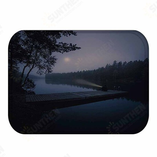 BX-30 40x60cm 3D Painting Forest Pattern Coral Fleece Mat Absorbent Bathroom Anti Slip