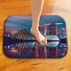 BX-31 40x60cm 3D Painting City Pattern Coral Fleece Mat Absorbent Bathroom Anti Slip Carpet