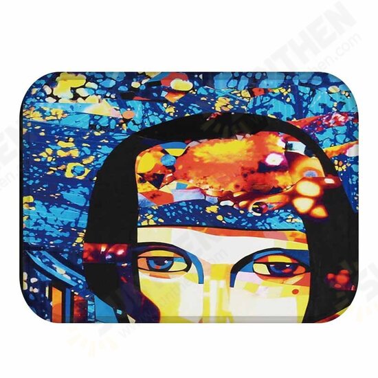 BX-32 40x60cm 3D Painting Comics Pattern Coral Fleece Mat Absorbent Bathroom Anti Slip Carpet