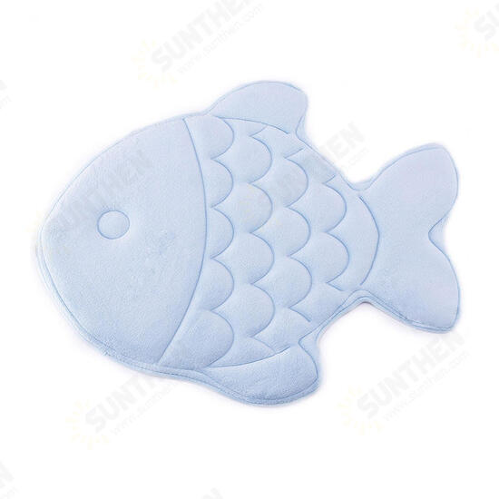 Fish Shape Soft Slow Respond Memory Foam Absorbent Antiskid Bathroom Car Floor Mat