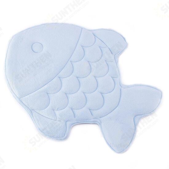 Fish Shape Soft Slow Respond Memory Foam Absorbent Antiskid Bathroom Car Floor Mat