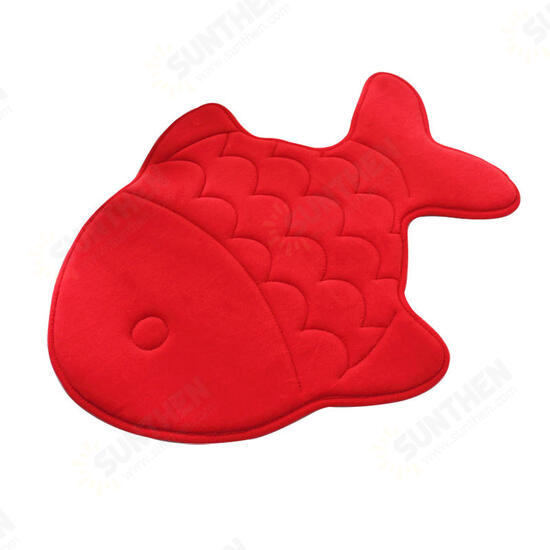 Fish Shape Soft Slow Respond Memory Foam Absorbent Antiskid Bathroom Car Floor Mat