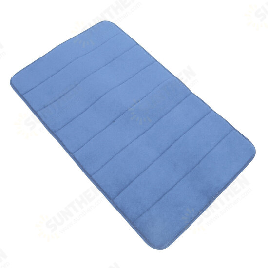 WX-326 50x80cm Stripe Pattern Memory Foam Mat Absorbent Bathroom Anti Slip Carpet