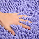 WX-329 50x80cm Chenille Soft Mat Machine Washable Bathroom Anti Slip Absorbent Carpet Doormat Rug