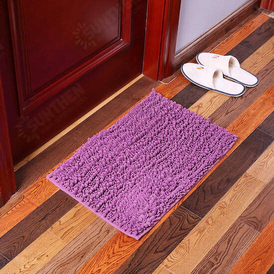 KC-332 40x60cm Chenille Mixed Hair Soft Mat Machine Washable Bathroom Anti Slip Absorbent