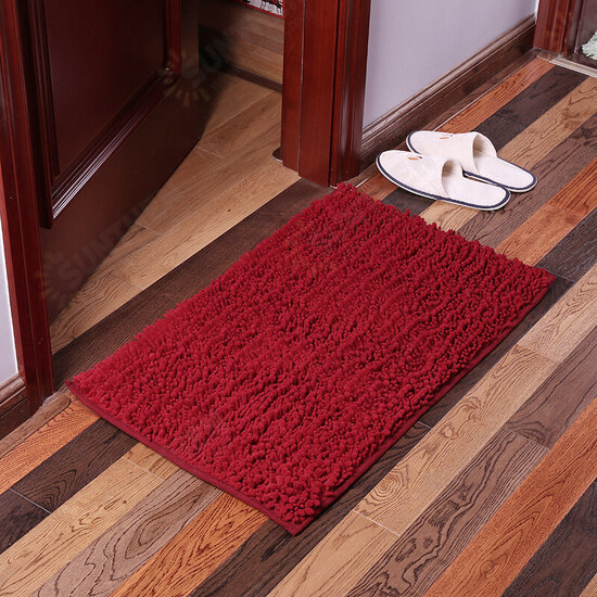 KC-332 40x60cm Chenille Mixed Hair Soft Mat Machine Washable Bathroom Anti Slip Absorbent