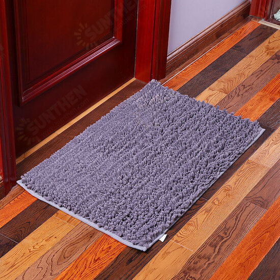 KC-332 40x60cm Chenille Mixed Hair Soft Mat Machine Washable Bathroom Anti Slip Absorbent