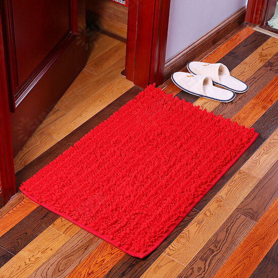 KC-332 40x60cm Chenille Mixed Hair Soft Mat Machine Washable Bathroom Anti Slip Absorbent