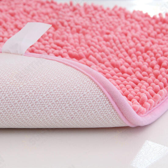 KC-333 40x60cm Chenille Fine Floor Mat Machine Washable Bathroom Anti Slip Absorbent Mat