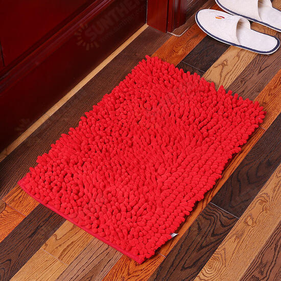 KC-334 40x60cm Chenille Thick Hair Soft Mat Machine Washable Bathroom Anti Slip Absorbent Carp