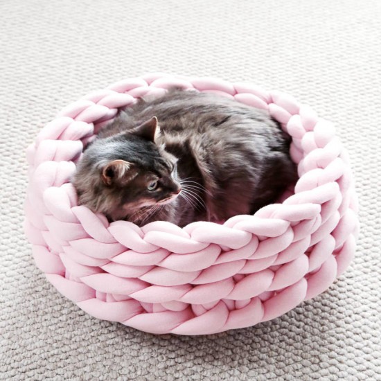 Knitted Pet Bed Dog Cat Bed Puppy Pillow House Soft Warm Dog House Mat