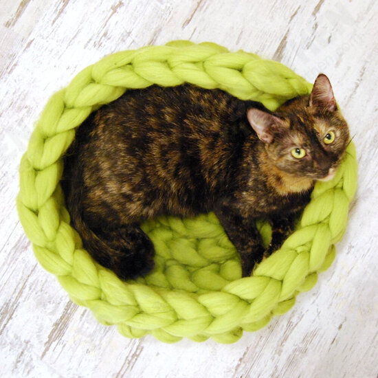 Knitted Pet Bed Dog Cat Bed Puppy Pillow House Soft Warm Dog House Mat