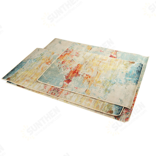 Non Slip Area Rugs Tie-Dyed Hallway Runner Carpet Living Room Bedroom Floor Mat